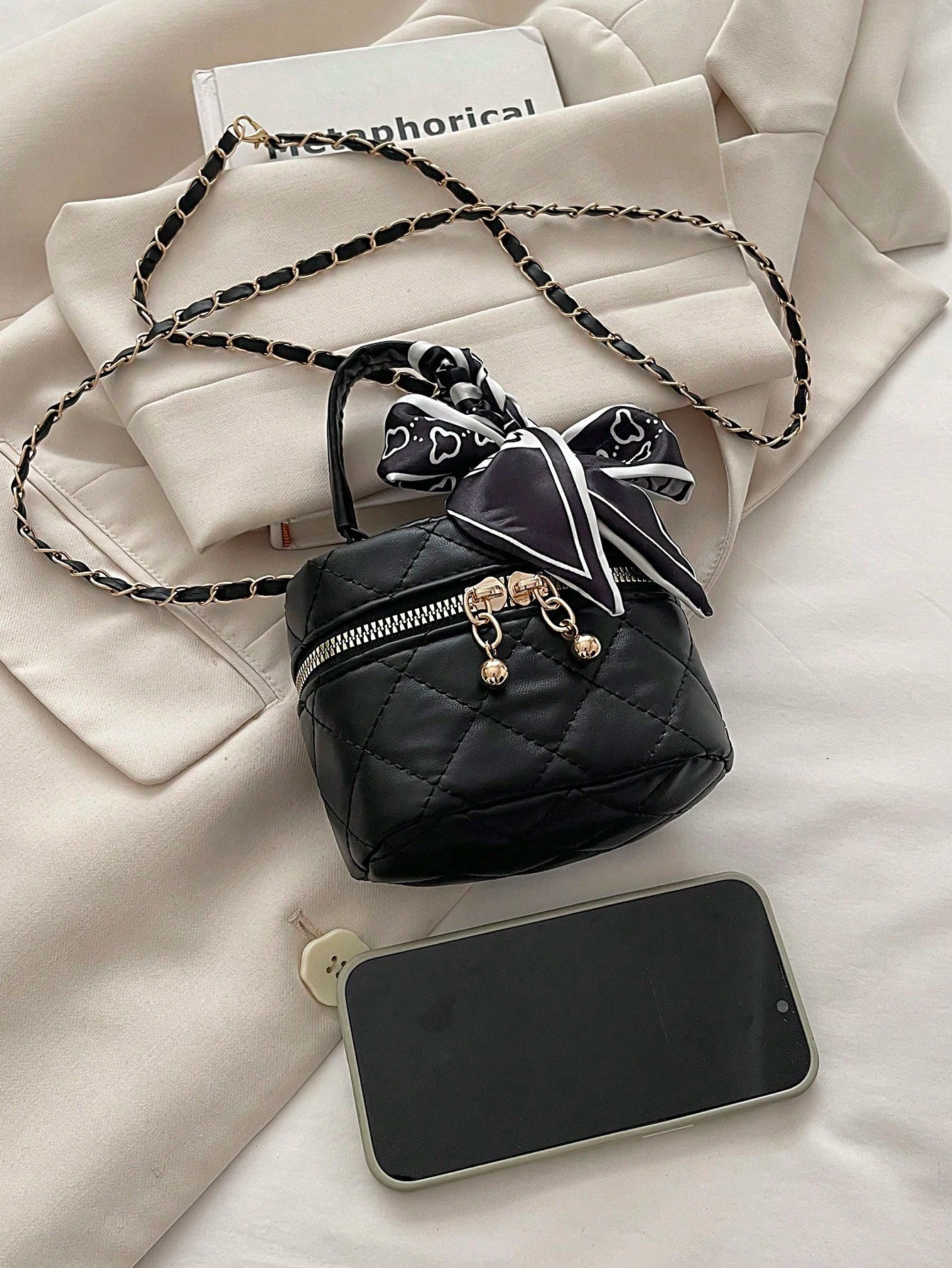 New Fashion Classic Multifunctional PU Waterproof Fabric Quilted Women's Handbag