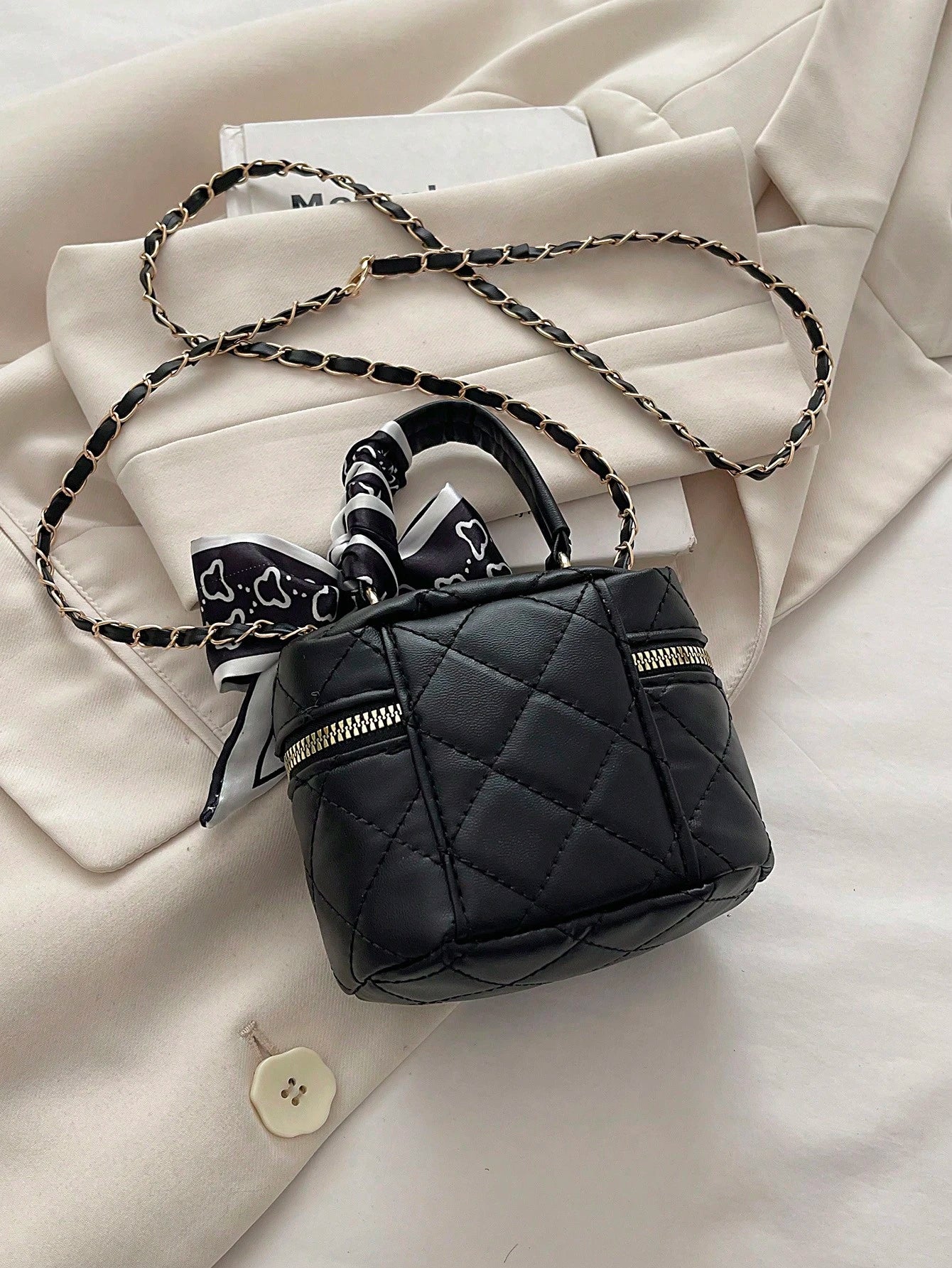 New Fashion Classic Multifunctional PU Waterproof Fabric Quilted Women's Handbag