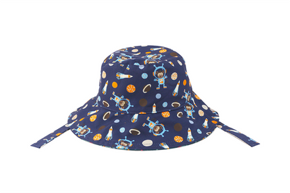 NEW! FJKxZOO - Reversible Baby & Kids Patterned Sun Hat - Space Monkey | Alligator