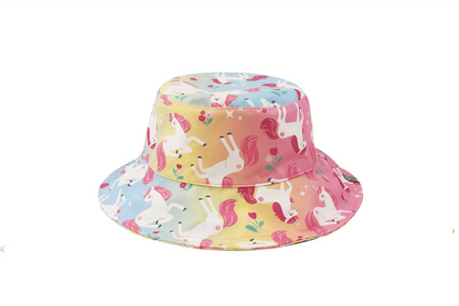 NEW! FJKxZOO - Reversible Baby & Kids Patterned Sun Hat - Unicorn | Giraffe