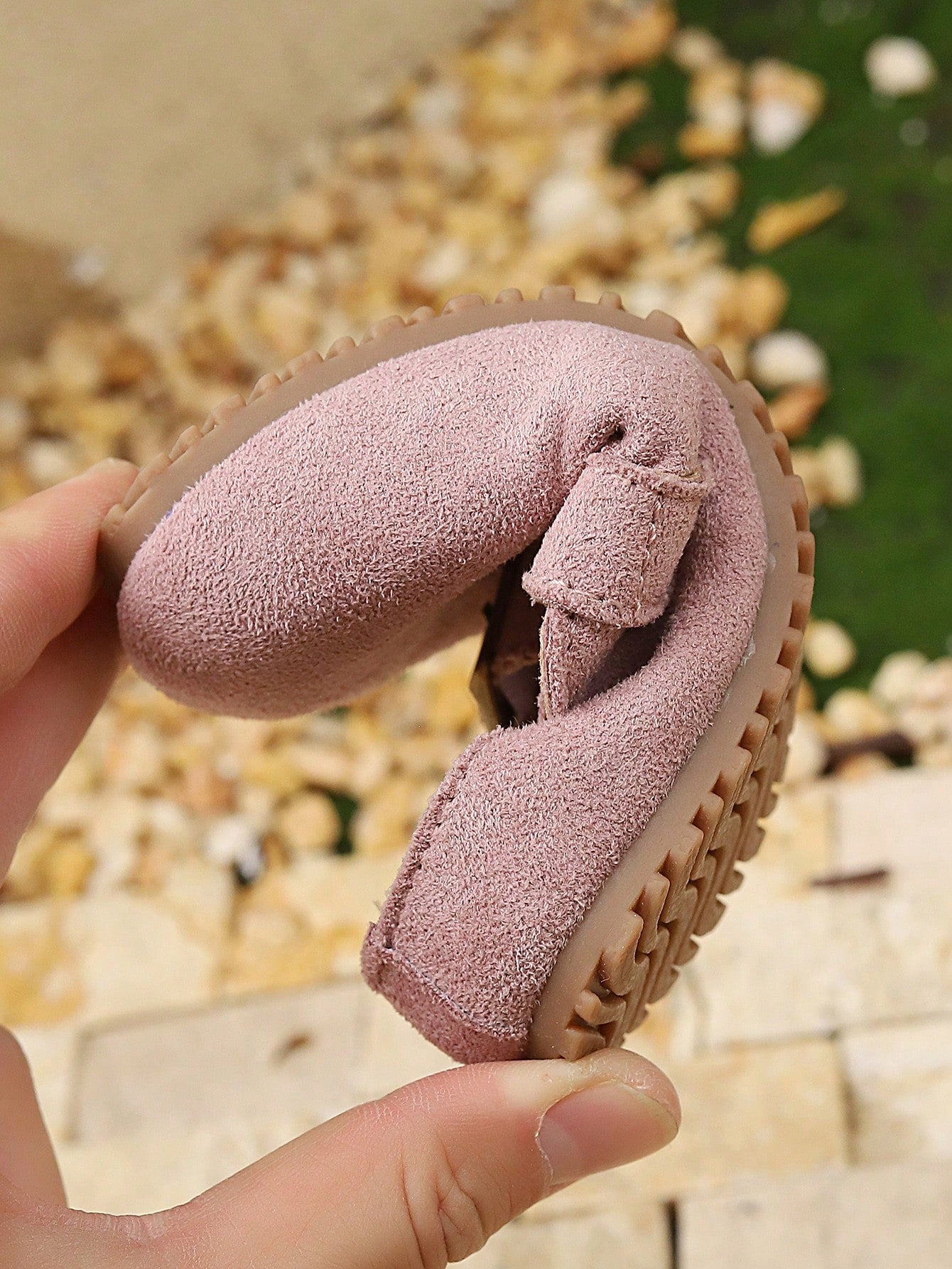 New Kids Round Toe Non-Slip Soft Sole Hook And Loop Fastening Simple Flats, Suitable For All Seasons