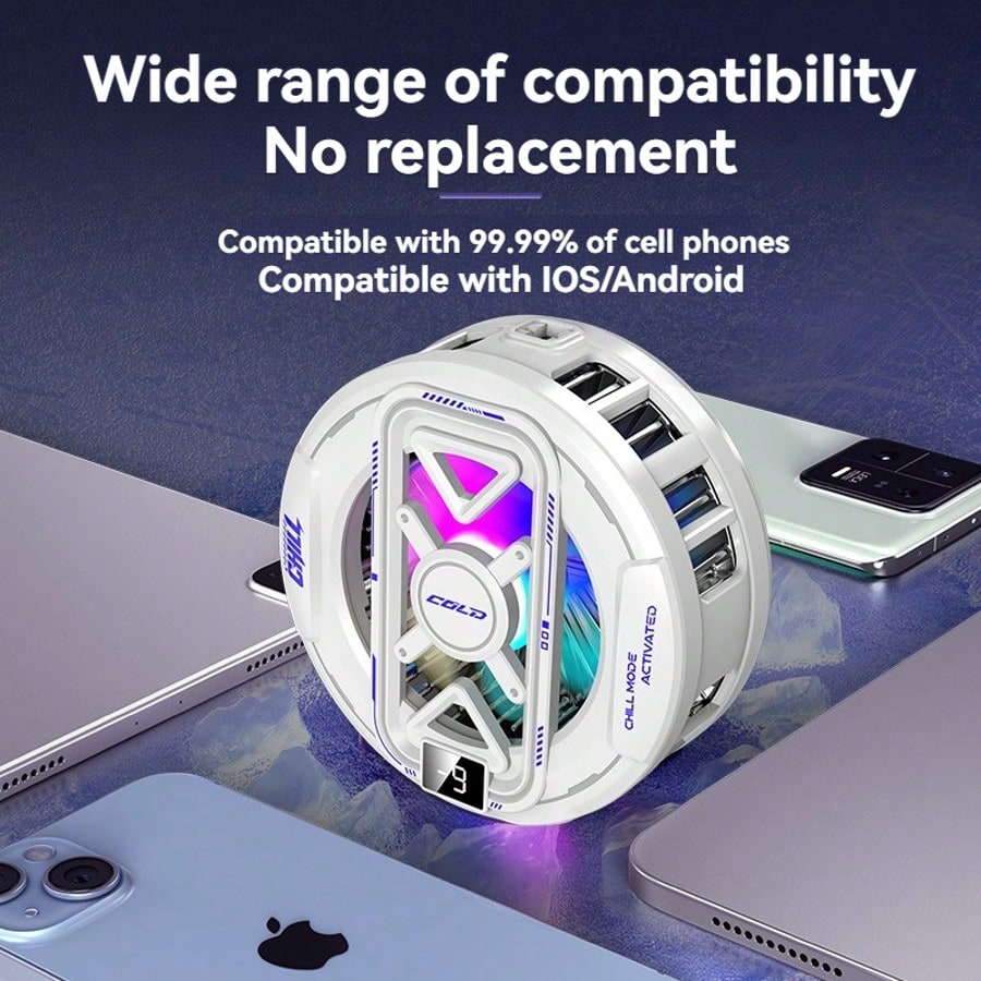 New Semiconductor Magnetic Cooling Pad With Temperature Display, Rapid Heat Dissipation Suitable For Phones, Tablets, And Gaming Devices