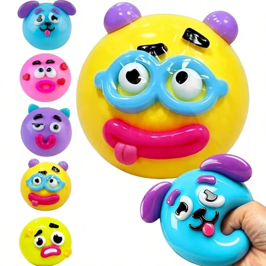 New Smushers Squishy-Curiosities Dog Face Swap Squeeze Toy, Soft Slow Rebound Stress Relief Toy, Cute Dog Face Sensory Decompression Fingertip Toy, Suitable For Adults To Relieve Anxiety, Ideal Birthd