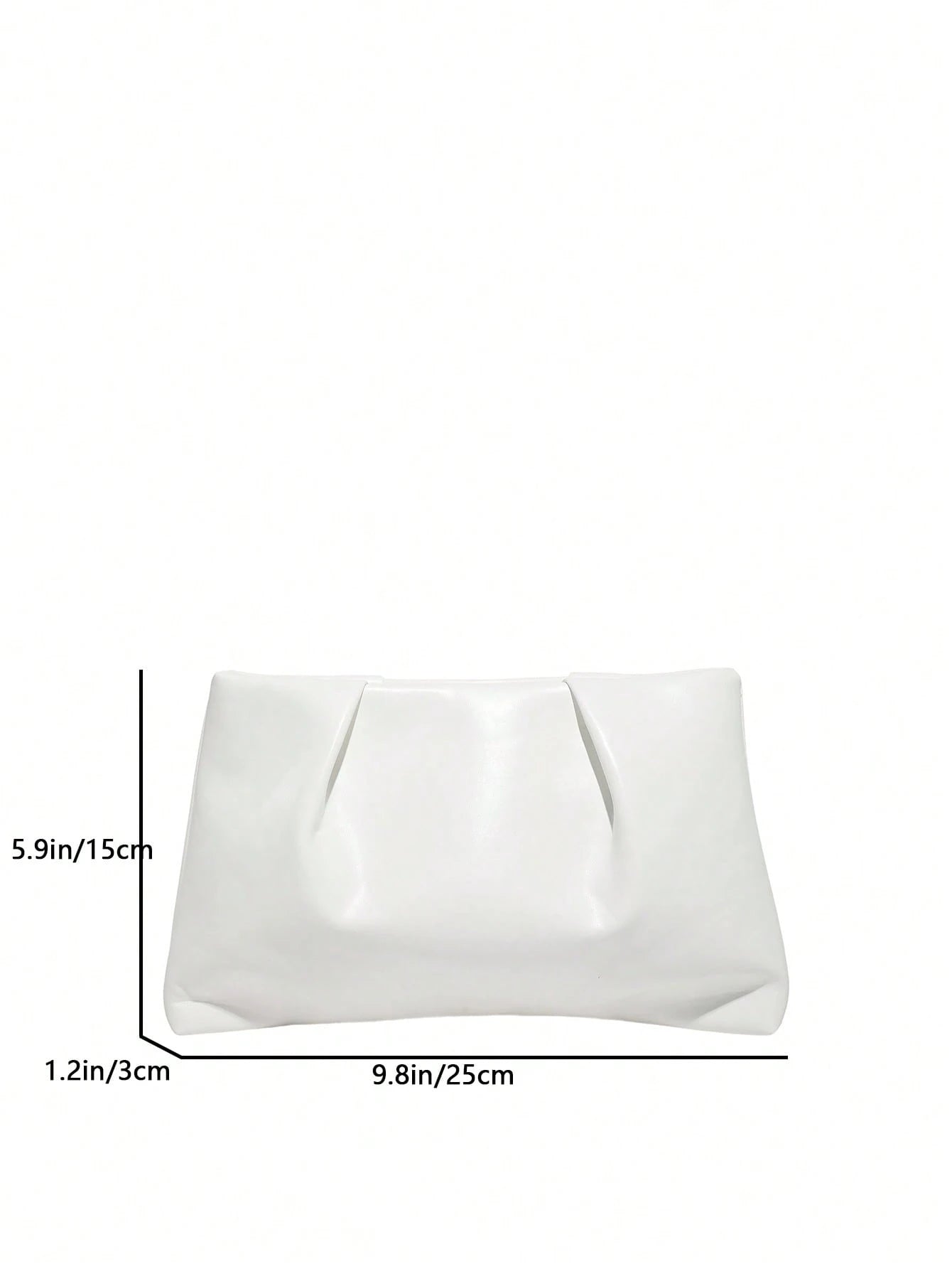 New Spring/Summer Fashion Solid Color Clutch, Pleated Cloud Bag, Solid Color Casual Envelope Bag, Cosmetic Bag, Travel Accessory Bag, Inner Lining Bag, Toiletry Bag, Storage Pouch, White Bag