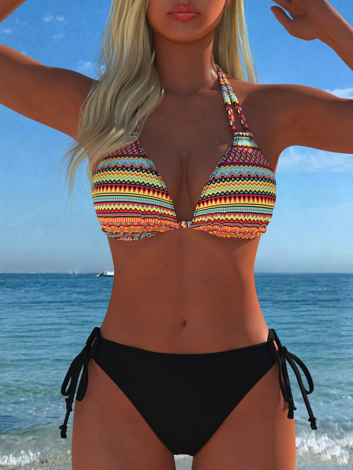 New Women's Swimwear Swimsuit Beach Wear Swim Dress Swimsuit Set Women's Swimwear Summer Beach Holiday Vacation Sexy Fashion Elegant Two Pieces Women's Bikini Set