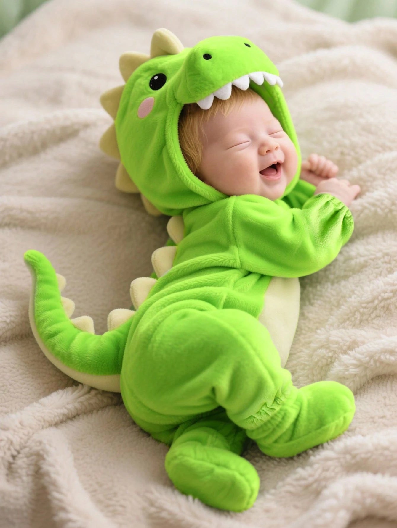 Newborn Cute Funny Crystal Plush 3D Dinosaur Shaped Romper Light Pink Autumn Kawaii Sibling Matching Baby Girl Long Sleeve Outfit 3 Month Old Clothes