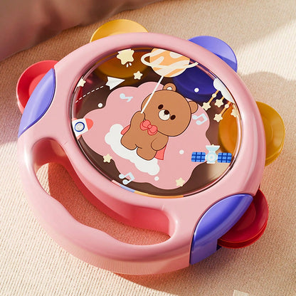 Newborn Hand Drum Toy, Baby Percussion Musical Instrument Hand Drum, Infant Early Education Music Rattle Drum, Baby Auditory Development Toy