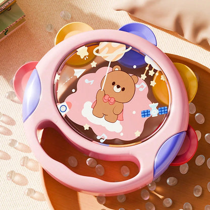 Newborn Hand Drum Toy, Baby Percussion Musical Instrument Hand Drum, Infant Early Education Music Rattle Drum, Baby Auditory Development Toy