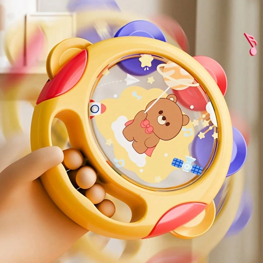 Newborn Hand Drum Toy, Baby Percussion Musical Instrument Hand Drum, Infant Early Education Music Rattle Drum, Baby Auditory Development Toy