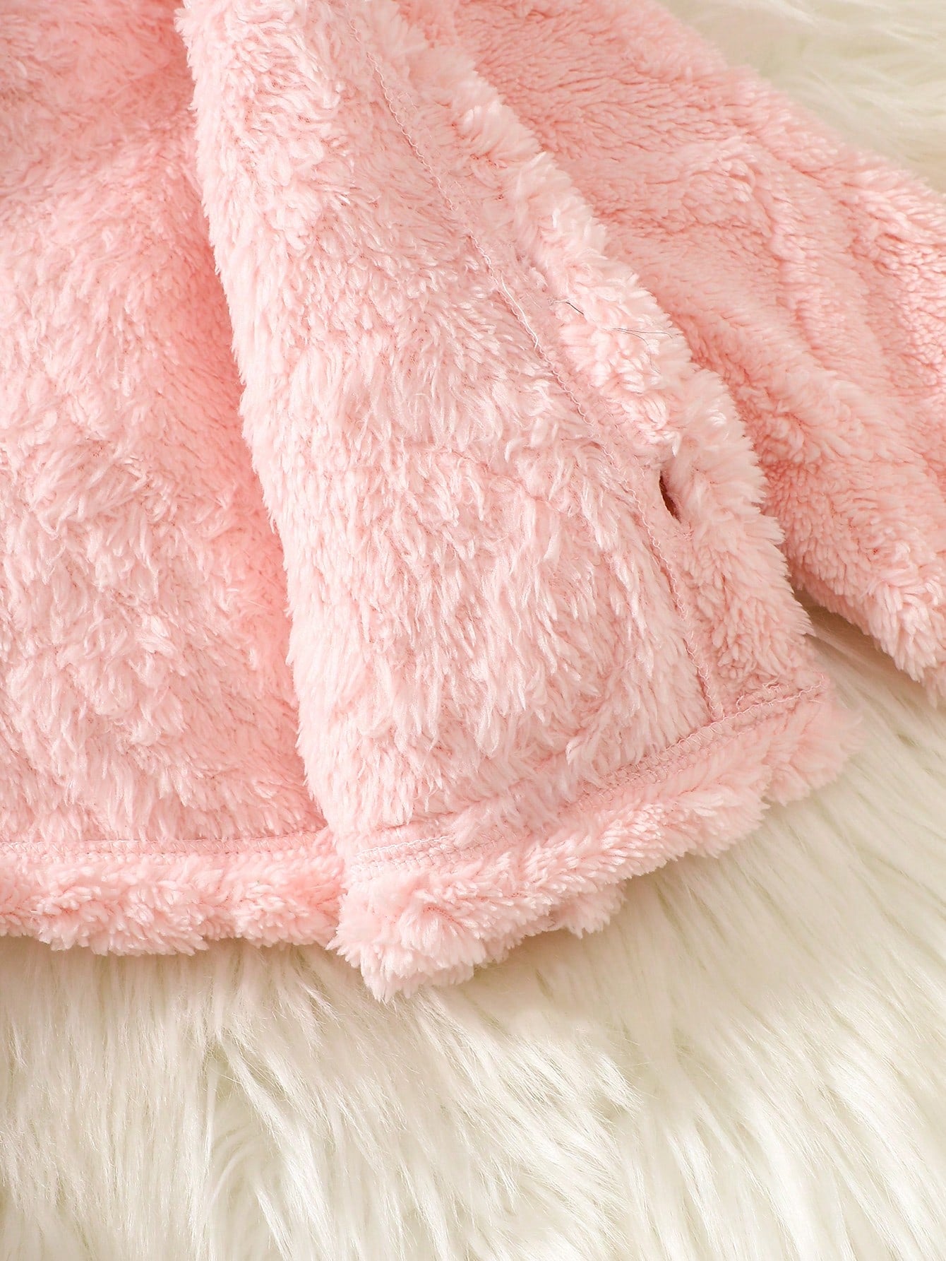 Newborn Plush Rabbit Ear Hooded Cute Multi-Piece Suit, Winter Pink Fall