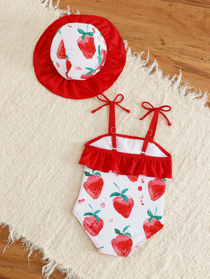 Newborn Swimming Suit (Random Print), Minimalist Style Casual Daily