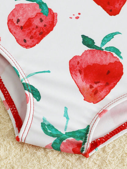 Newborn Swimming Suit (Random Print), Minimalist Style Casual Daily
