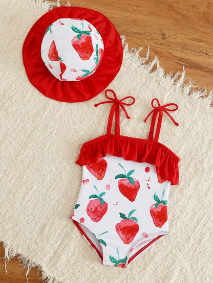 Newborn Swimming Suit (Random Print), Minimalist Style Casual Daily
