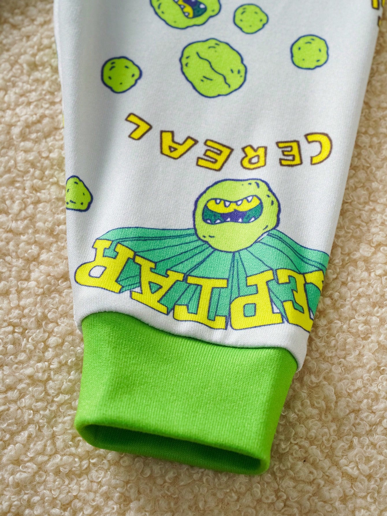 Nick 90s| Baby Boy Cartoon Dinosaur Print Trim Round Neck Short Sleeve T-Shirt And Shorts Pajama Set, Summer