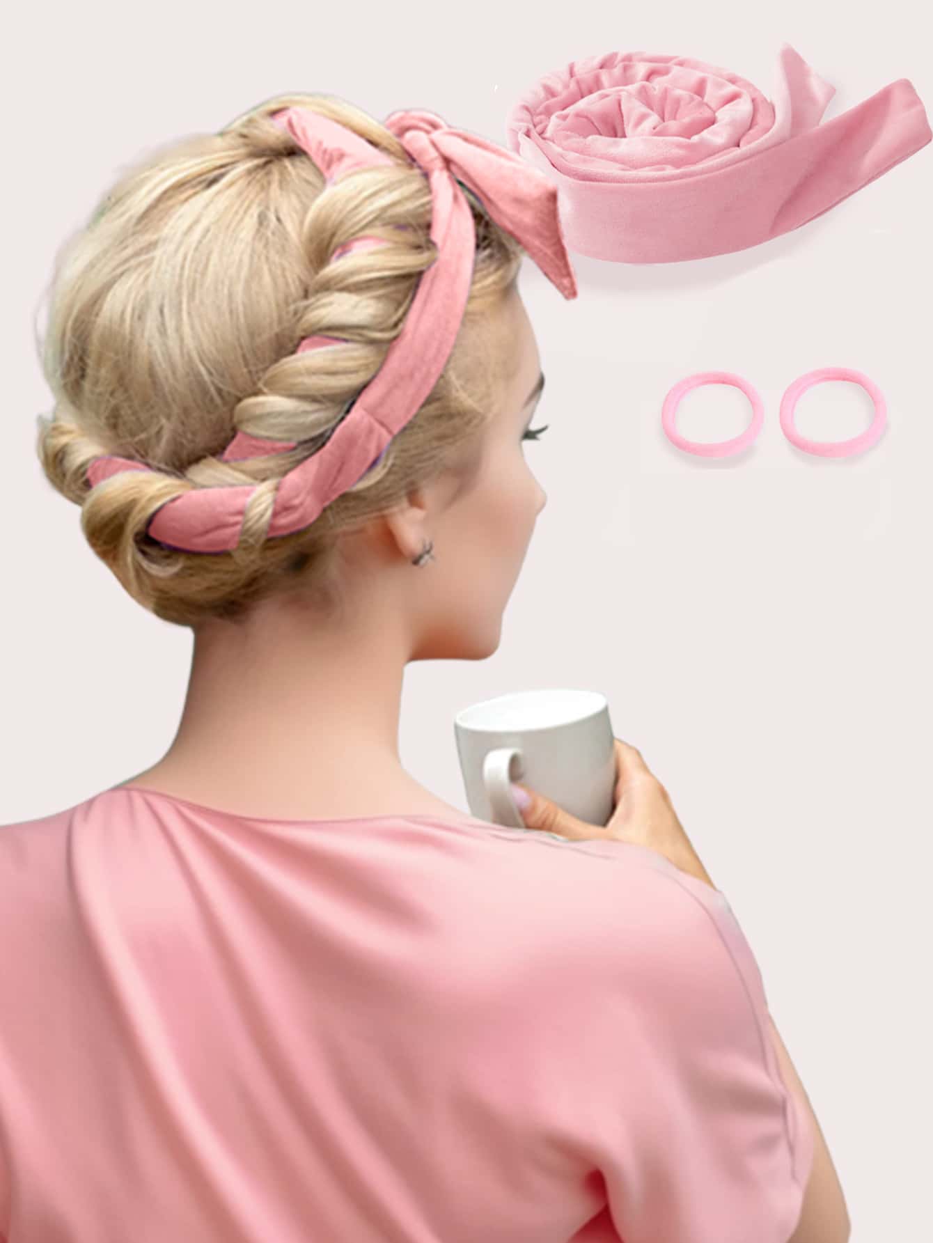 No-Heat Curling Hair Band, No-Heat Curling Hair Tie, Sleep Curling Hair Tie, Natural Soft Wave DIY Curling Hairstyling Tool, Curling Iron, No-Heat Curling, Curling Iron, Hair Salon Beauty Travel Essen