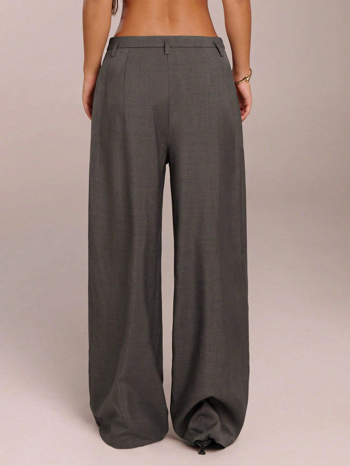 Normani Autumn Teachers' Day Prom Business Graduation Casual Modest Classy Country Y2k Women's Solid Color Wide Leg Long Pants Office Work Black