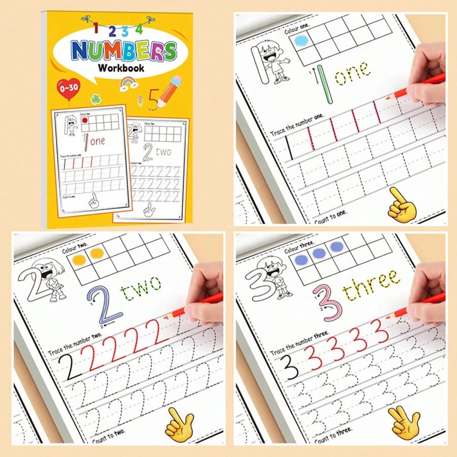 "Numbers Workbook 0-30: Comprehensive Number Tracing, Writing, Counting & Coloring Practice, Ideal For Early Math Skill Development & Numerical Literacy"