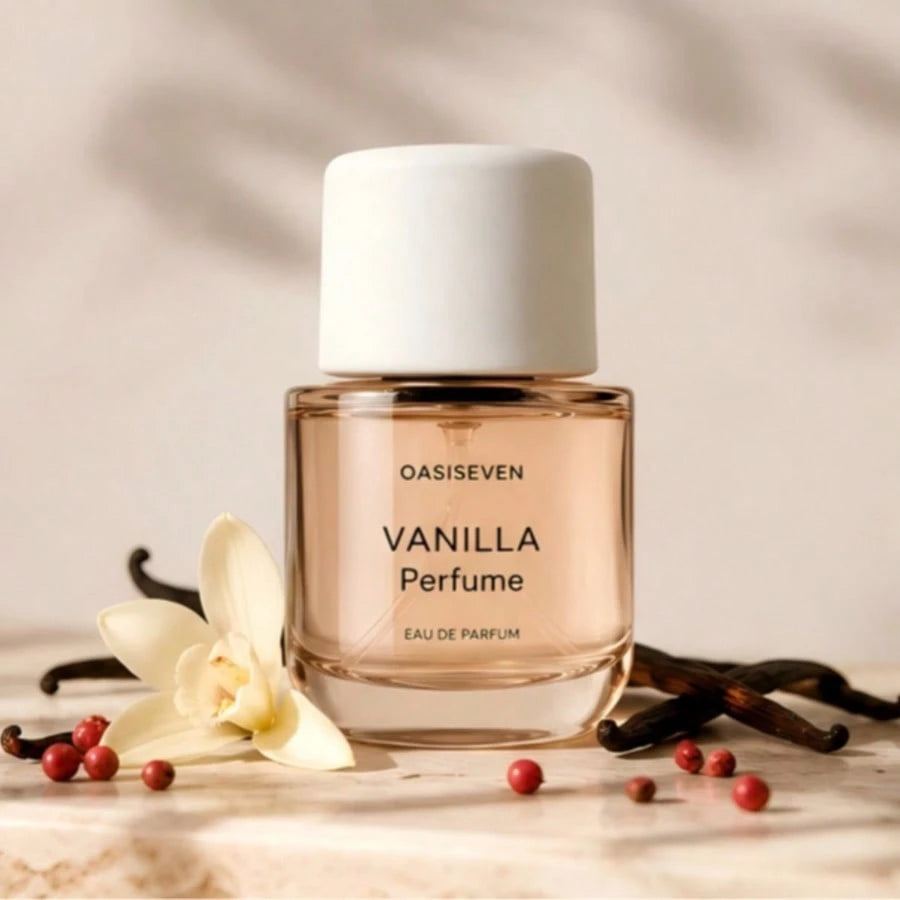 OASISEVEN PPHLUR Vanilla Eau De Parfum – 1.7oz Full Size Perfume Spray – Warm Vanilla Fragrance With Pink Pepper, Cashmere Wood & Sandalwood – Soft, Cozy & Long-Lasting Scent For Women –Everyday Signa