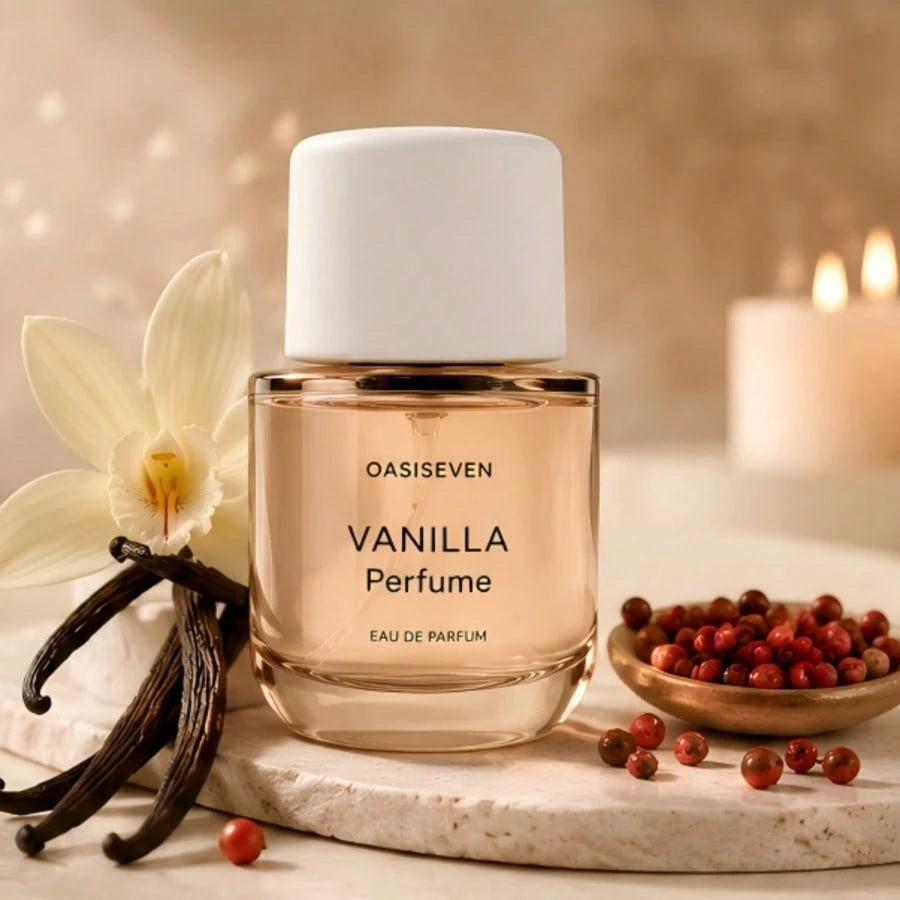 OASISEVEN PPHLUR Vanilla Eau De Parfum – 1.7oz Full Size Perfume Spray – Warm Vanilla Fragrance With Pink Pepper, Cashmere Wood & Sandalwood – Soft, Cozy & Long-Lasting Scent For Women –Everyday Signa