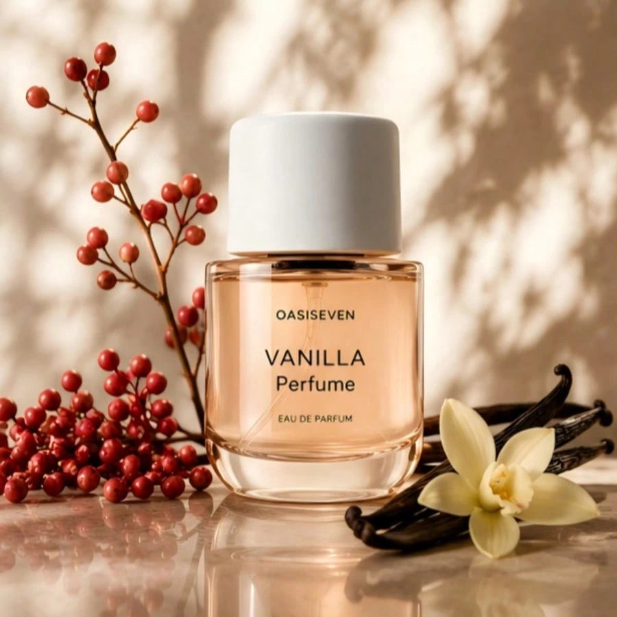 OASISEVEN PPHLUR Vanilla Eau De Parfum – 1.7oz Full Size Perfume Spray – Warm Vanilla Fragrance With Pink Pepper, Cashmere Wood & Sandalwood – Soft, Cozy & Long-Lasting Scent For Women –Everyday Signa