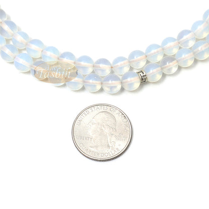 Opaque Moonstone 99 Beads greek Divider Design Flower Tassel 8 mm