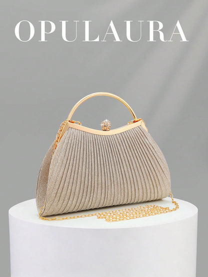 OpulAura European & American Women's Fashion Sparkling Rhinestone Evening Bag, Luxury Glitter Diamond Clutch, High-End Shiny Handbag, Quiet Luxury Handbag, Suitable For Ball, Party, Cocktail, Birthday