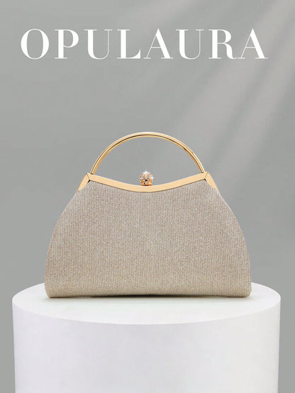 OpulAura European & American Women's Fashion Sparkling Rhinestone Evening Bag, Luxury Glitter Diamond Clutch, High-End Shiny Handbag, Quiet Luxury Handbag, Suitable For Ball, Party, Cocktail, Birthday