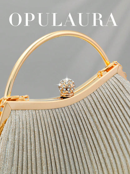 OpulAura European & American Women's Fashion Sparkling Rhinestone Evening Bag, Luxury Glitter Diamond Clutch, High-End Shiny Handbag, Quiet Luxury Handbag, Suitable For Ball, Party, Cocktail, Birthday