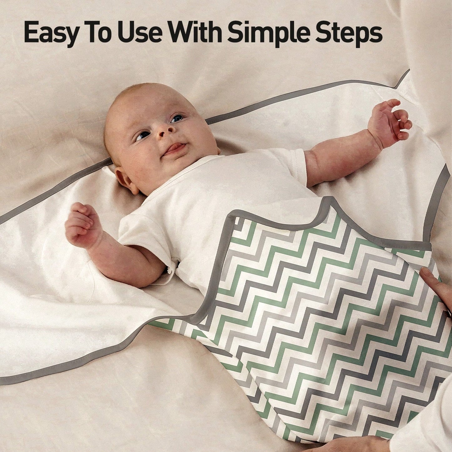 Organic Swaddle Sacks For Newborn- Baby Swaddles 0-3 Months, 3-Pack Newborn Swaddle Sack, Gray Stripe & Animal World, Baby Swaddle Blanket Wrap