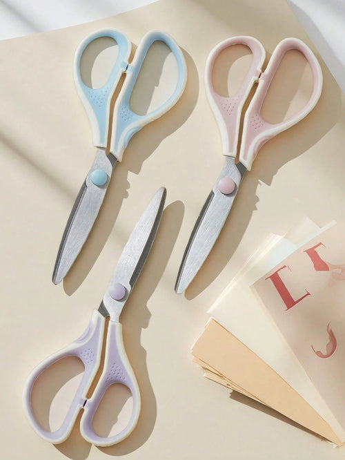 (Oule) Multi-Purpose Stainless Steel Scissors For School, Office And Home Use- Durable, Portable, Multi-Purpose Craft And Paper Cutting Tool With Comfort Handle, Stationery, Office Supplies