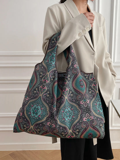 Paisley Graphic Shopper Bag Large Tote Bag
