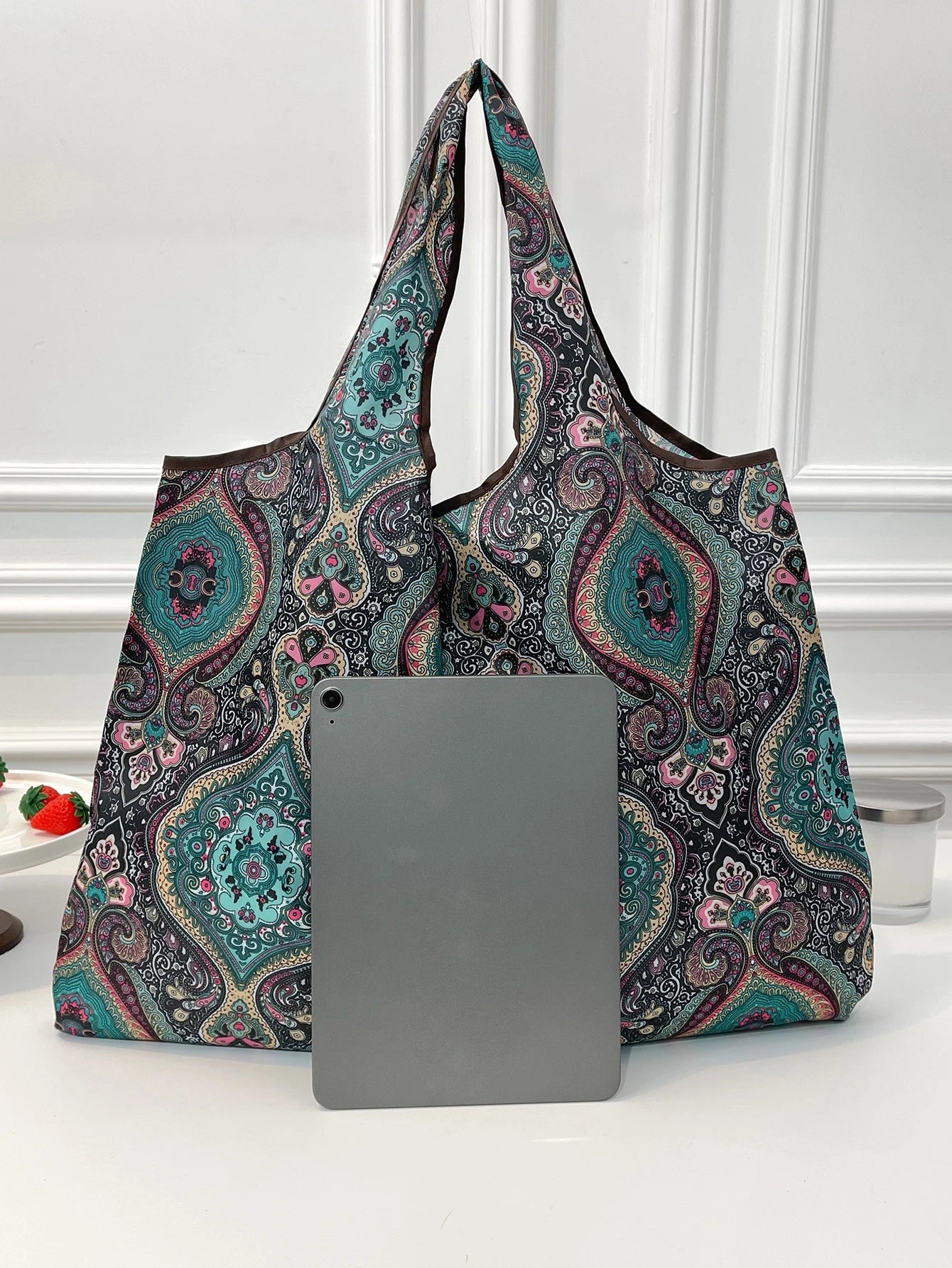Paisley Graphic Shopper Bag Large Tote Bag