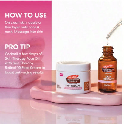 Palmer's Cocoa Butter Formula Skin Therapy Oil For Face Rosehip Fragrance 1 Fl Oz Vitamin C & Retinol Glow Treatment