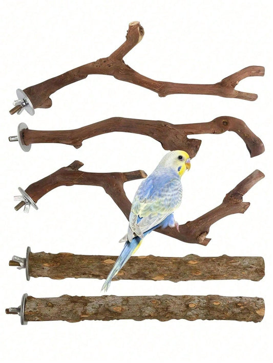 Parrot Perch, Bird Claw Grinding Stick, Cage Platform Toy, Bird Cage Accessories, Suitable For Budgies, Long-Tailed Parrots, Cockatiels, Lovebirds, Optional Quantity: 1/2/3/4/5/10pcs