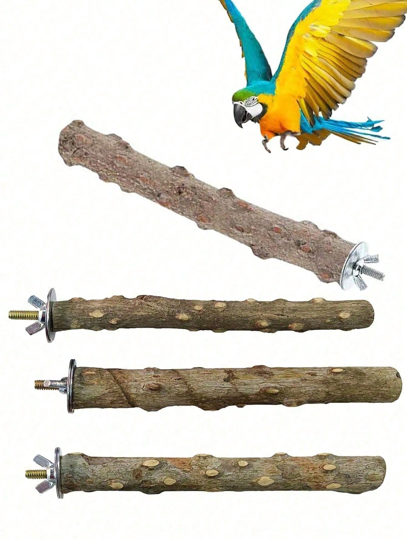Parrot Perch, Bird Claw Grinding Stick, Cage Platform Toy, Bird Cage Accessories, Suitable For Budgies, Long-Tailed Parrots, Cockatiels, Lovebirds, Optional Quantity: 1/2/3/4/5/10pcs