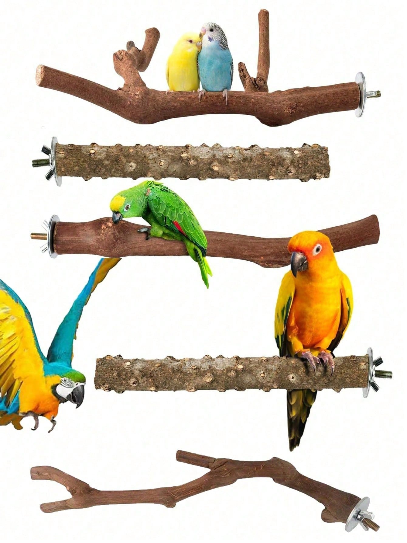 Parrot Perch, Bird Claw Grinding Stick, Cage Platform Toy, Bird Cage Accessories, Suitable For Budgies, Long-Tailed Parrots, Cockatiels, Lovebirds, Optional Quantity: 1/2/3/4/5/10pcs