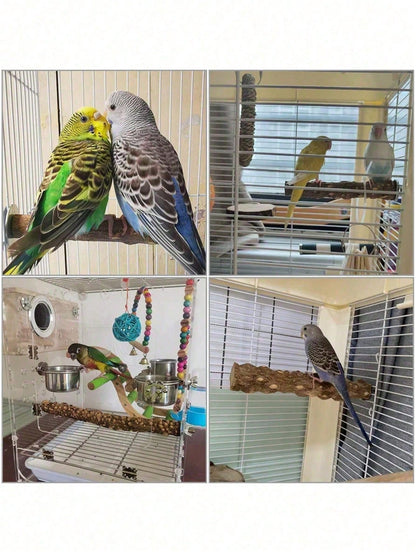 Parrot Perch, Bird Claw Grinding Stick, Cage Platform Toy, Bird Cage Accessories, Suitable For Budgies, Long-Tailed Parrots, Cockatiels, Lovebirds, Optional Quantity: 1/2/3/4/5/10pcs