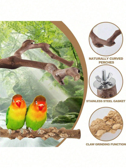 Parrot Perch, Bird Claw Grinding Stick, Cage Platform Toy, Bird Cage Accessories, Suitable For Budgies, Long-Tailed Parrots, Cockatiels, Lovebirds, Optional Quantity: 1/2/3/4/5/10pcs