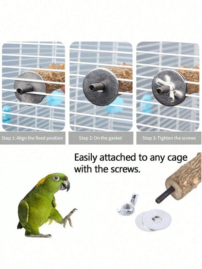 Parrot Perch, Bird Claw Grinding Stick, Cage Platform Toy, Bird Cage Accessories, Suitable For Budgies, Long-Tailed Parrots, Cockatiels, Lovebirds, Optional Quantity: 1/2/3/4/5/10pcs