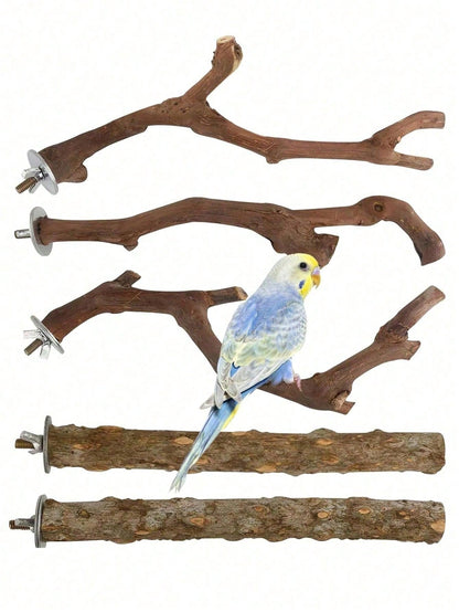 Parrot Perch, Bird Claw Grinding Stick, Cage Platform Toy, Bird Cage Accessories, Suitable For Budgies, Long-Tailed Parrots, Cockatiels, Lovebirds, Optional Quantity: 1/2/3/4/5/10pcs