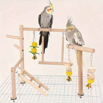 Parrot Stand, Bird Ladder Ladder Parrot Starling Toy Autumn Bird Stand Platform, No Need To Use Electricity Or Batteries