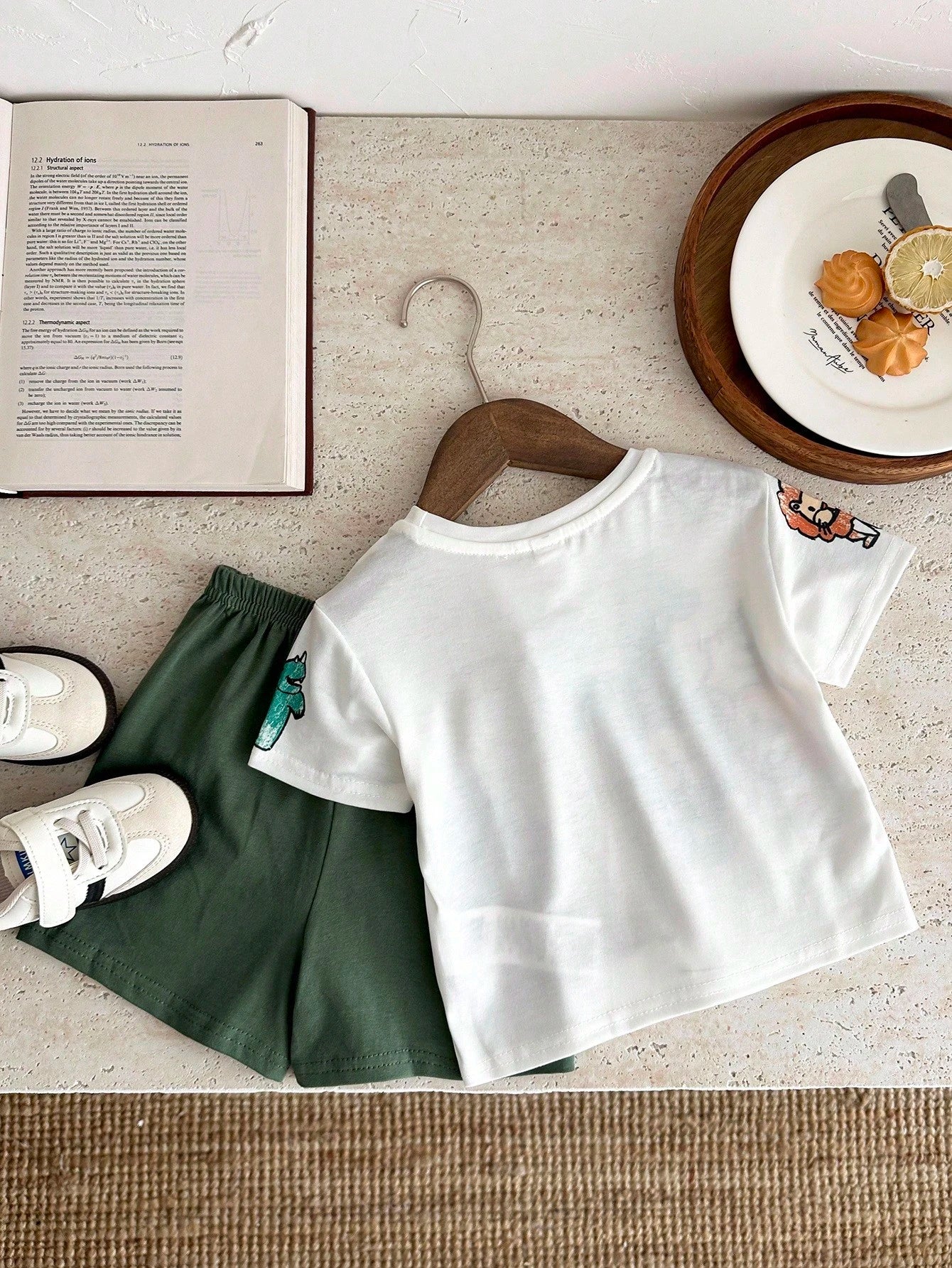 PAW Patrol Baby Boy Casual Minimalist, Soft And Comfortable, Classic Cute Cartoon Animation Pattern Print, Cute Puppy Round Neck Short Sleeve T-Shirt And Shorts 2-Piece Set, Suitable For Sprin