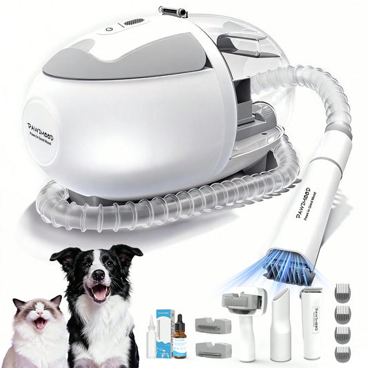 Pawimood Pet Grooming Vacuum, Steam Brush,Dog Grooming Kit, 13kPa 2L Dust Cup Dog Deshedding Vacuum Brush With 5 Grooming Tools For Shedding Pet Hair, Home Cleaning