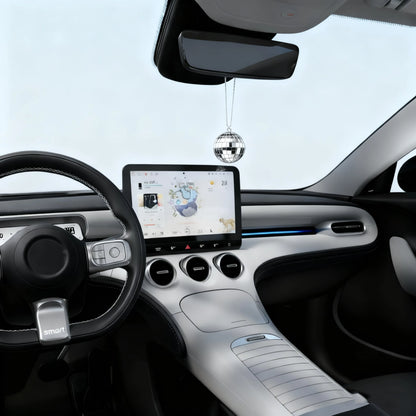 Pendant-Car Mirror Ball Pendant Disco Reflective Ball Injects Cool Soul Into Your Car. With Exquisite Mirror Design, It Can Reflect Bright Light In The Sun Or Under The Lights In The Car, Instantly Ma
