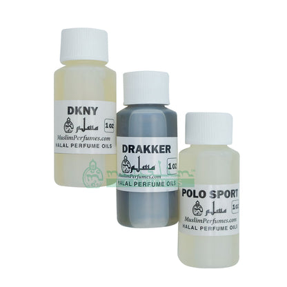 Perfume Set - Drakkar, Polo Sport, DKNY - 1 oz.