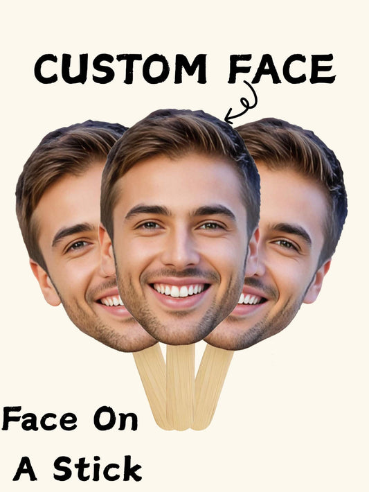 Personalized Custom Face Handheld Prop, Bachelor Party, Custom Big Head Handheld Prop, Birthday Party, Gift For Him/Her, Boyfriend, Girlfriend, Party Decoration