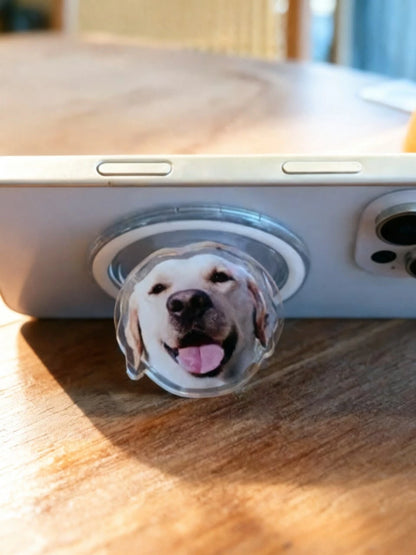 Personalized Photo Phone Airbag Stand, Customized Face Phone Holder, Universal Folding Stand, Funny Expression, Gift For Parents, Lovers, Best Friends Or Family, Father's Day Gift, Mother's Day Gift