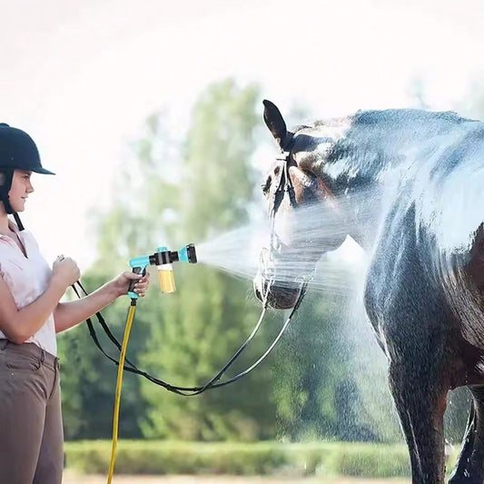 Pet Horse Shower Sprayer Adjustable High-Pressure Sprayer Nozzle Hose Dog Shower Gun Wash Garden Animal Horse Car Cleaning Tool