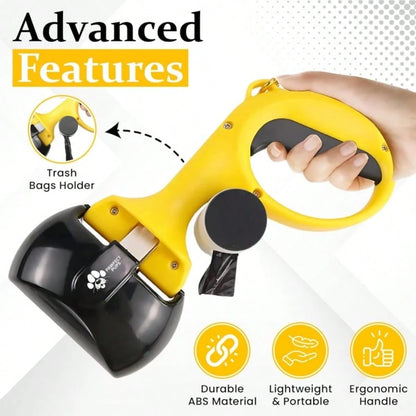 Pet Pooper Scooper, Dog Waste Picker, 2 Rolls Waste Bags, Portable Pet Cleaner, Dog Walking Essential, Hygienic Poop Tool, Outdoor Pet Accessory, Dog Mom Must Have