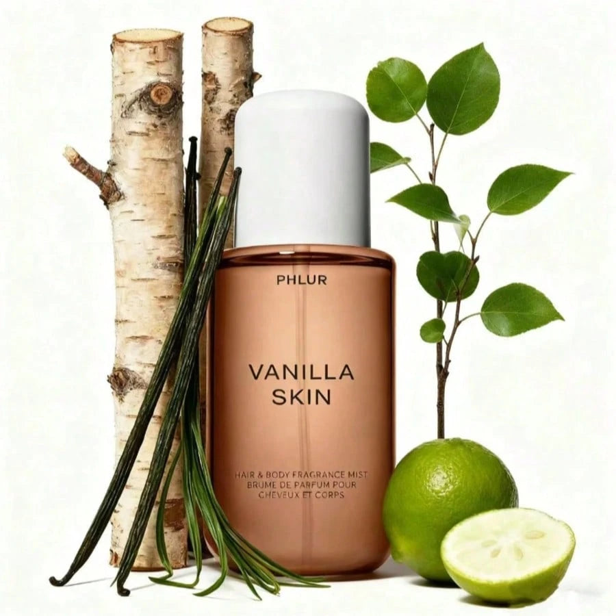 PHLUR Vanilla Skin Fragrance Spray, With Vanilla Theme, Combines Fruit Fragrance And Creamy Feeling, Sweet, Warm And Super Healing. It Is Suitable For Daily Use Or Gift Giving. Enhance The Atmosphere
